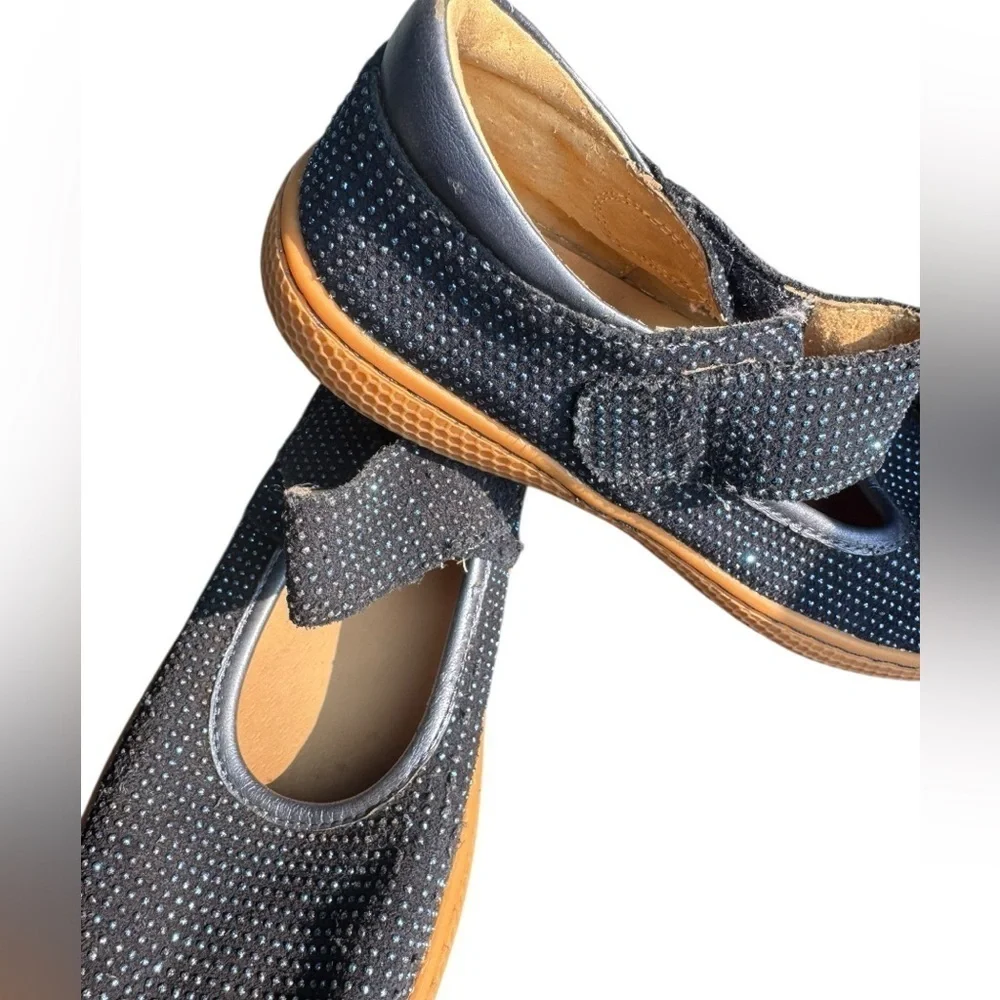 Livie Luca  shoes blue gem sparkles . Sz 3 some wear on one shoe
